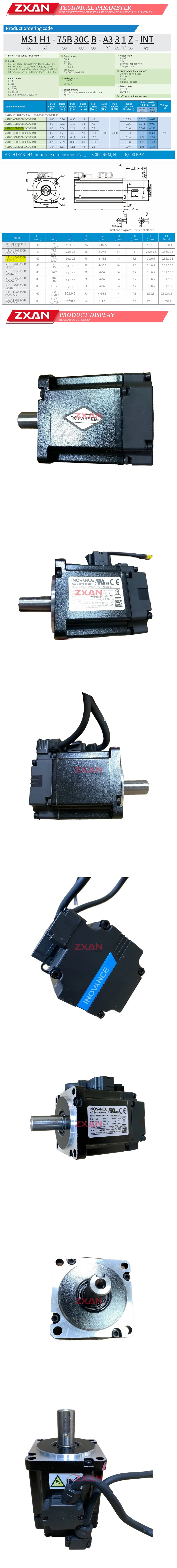 INOVANCE MS1H1-20B30CB-A331Z-S Description