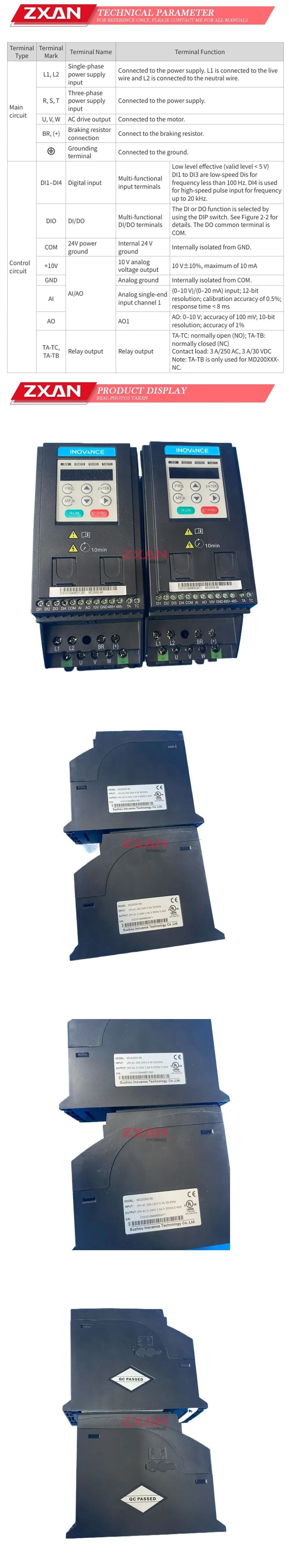 Inovance MD200S0.4B Description