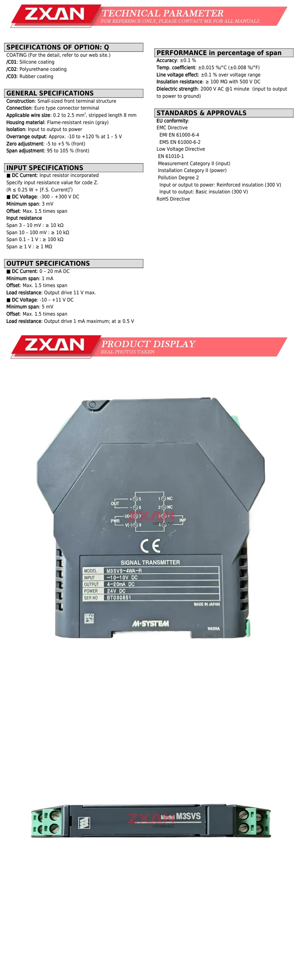 M-SYSTEM M3SVS-4WA-R Description