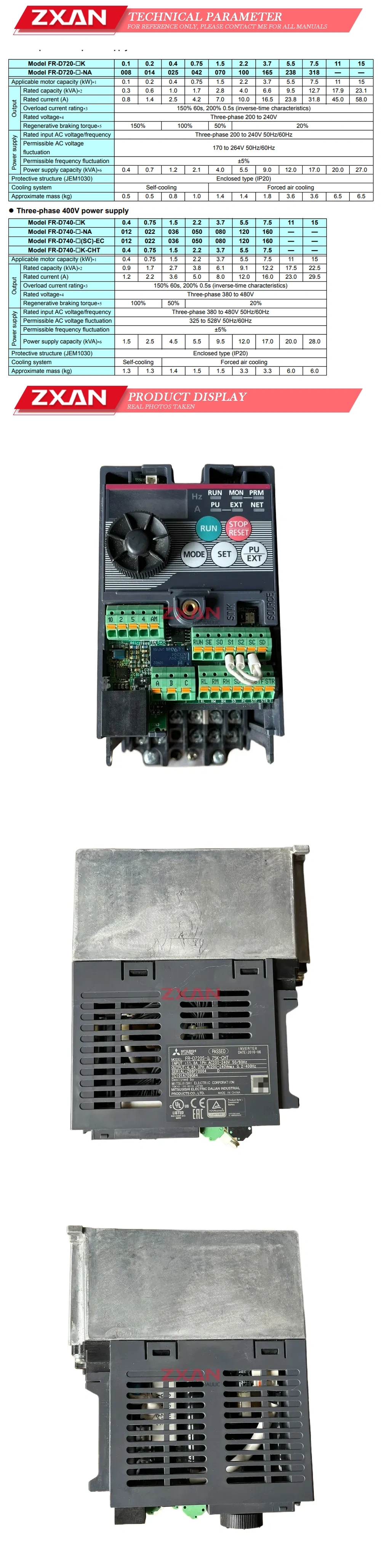 MITSUBISHI FR-D720S-0.75K-CHT Description