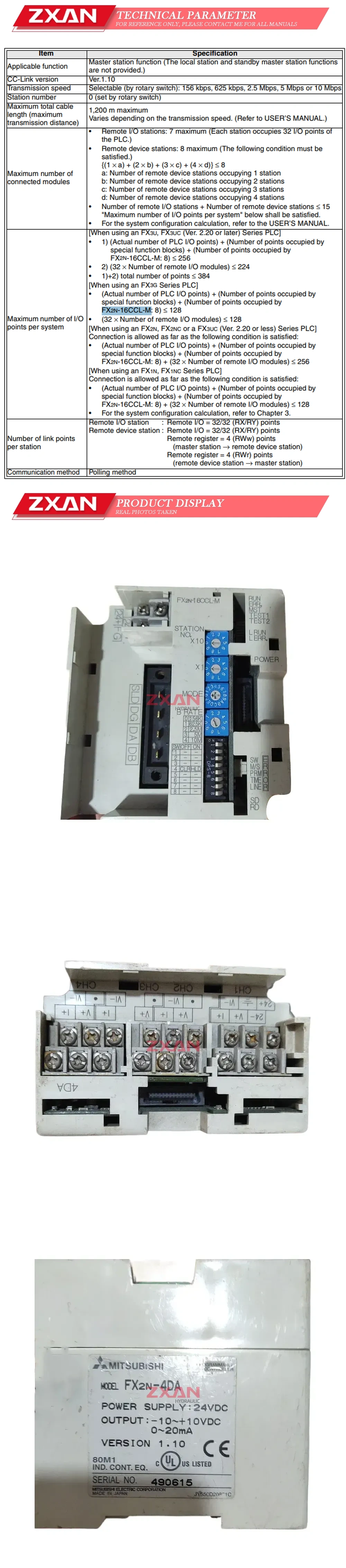 MITSUBISHI FX2N-16CCL-M Description