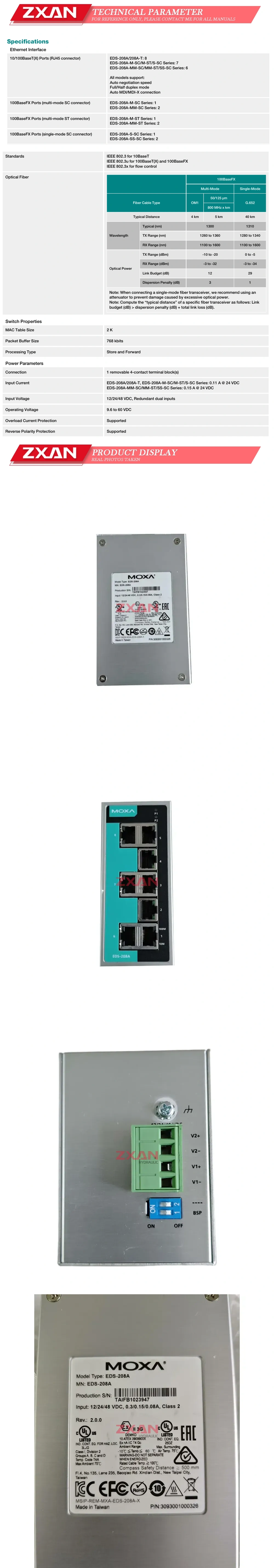 MOXA EDS-208A Description