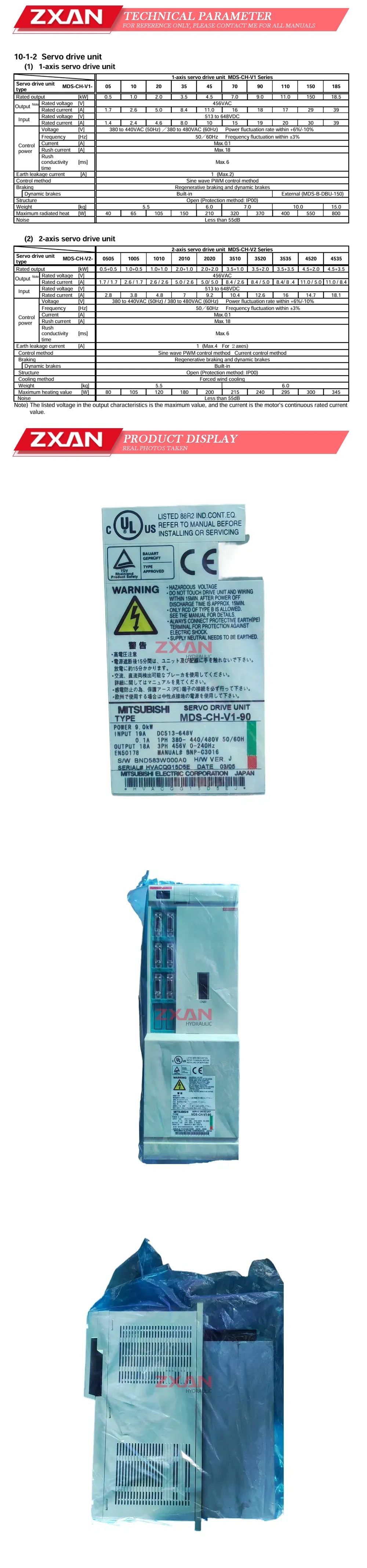 Mitsubishi MDS-CH-V1-90 Description