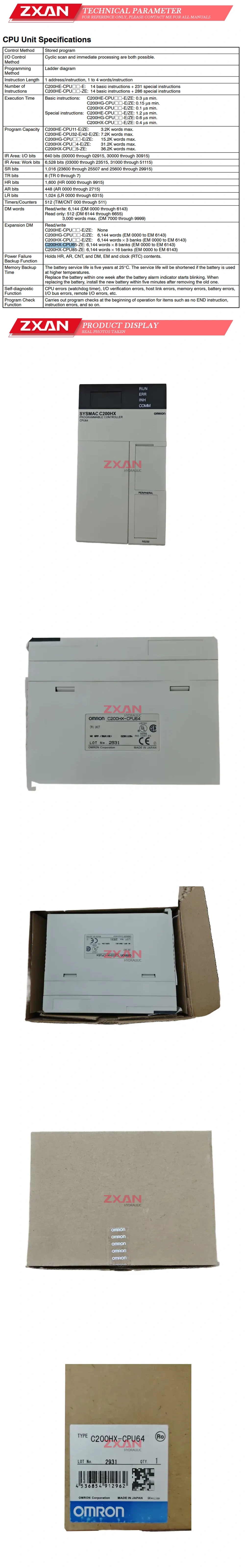 Omron C200HX-CPU64 Description