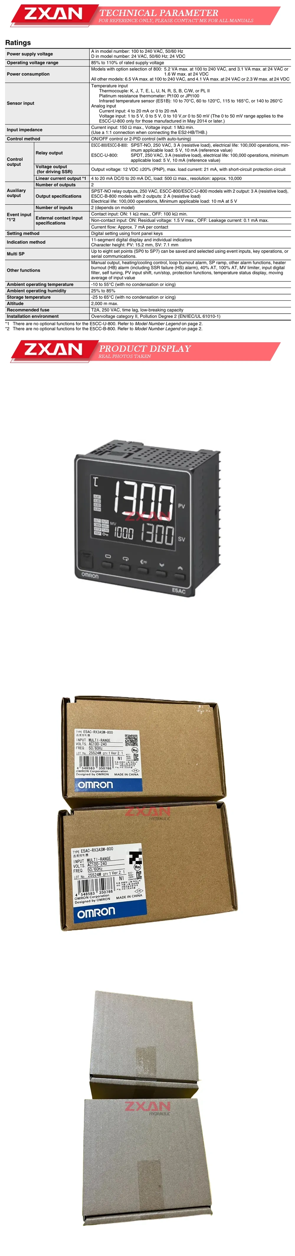 Omron E5AC-RX3ASM-800 Description