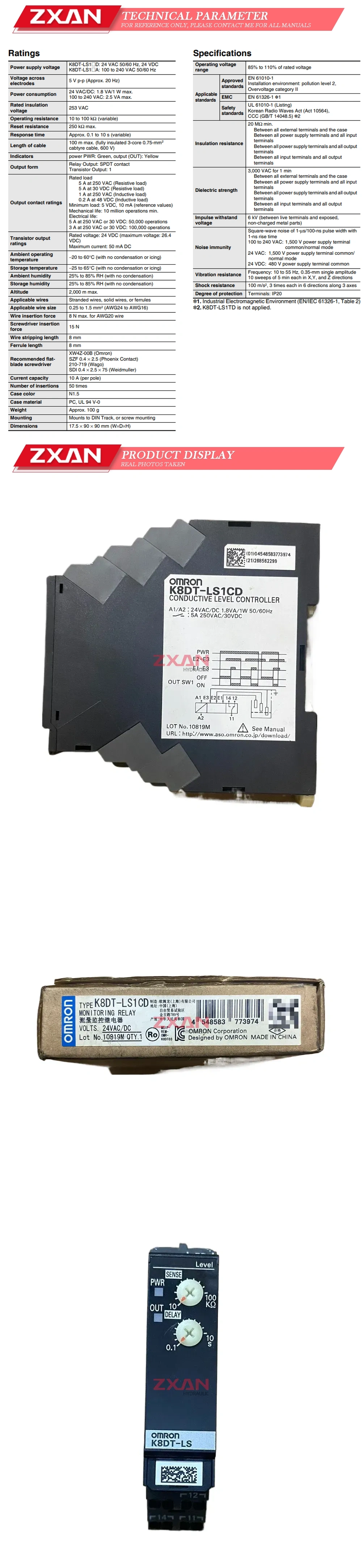 Omron K8DT-LS1CD Description