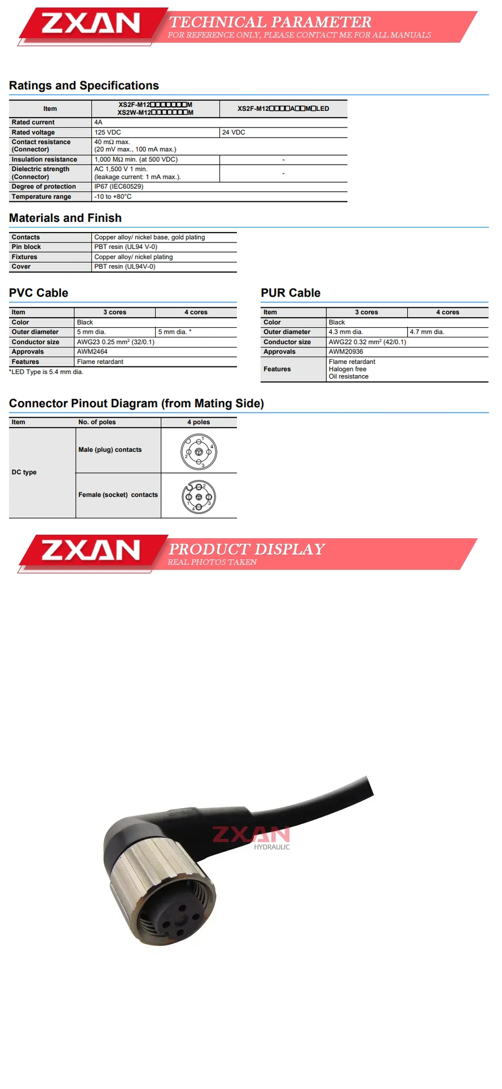 Omron XS2F-M12PVC4A2M Description