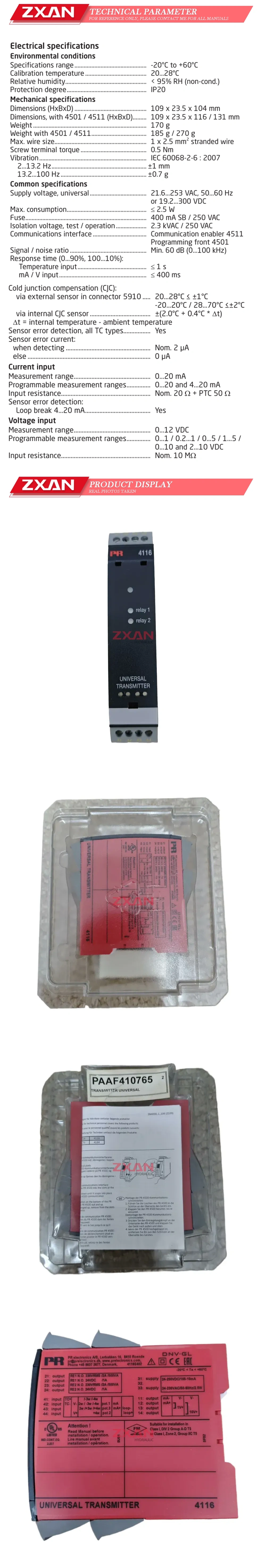 PR 4116 Universal transmitter Description
