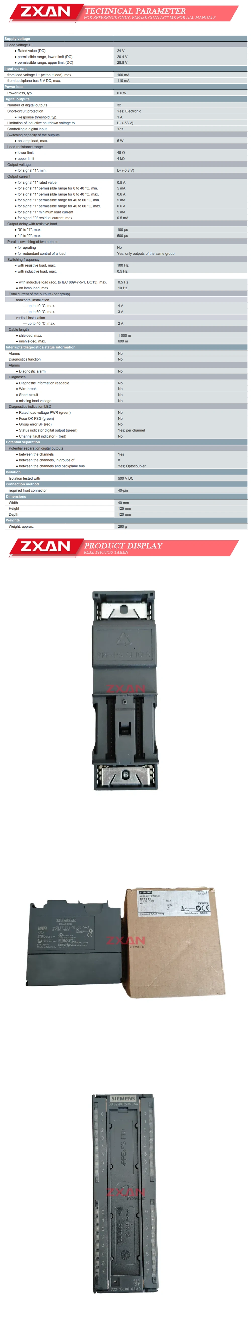 SIEMENS 6ES7 322-1BL00-0AA0 Description