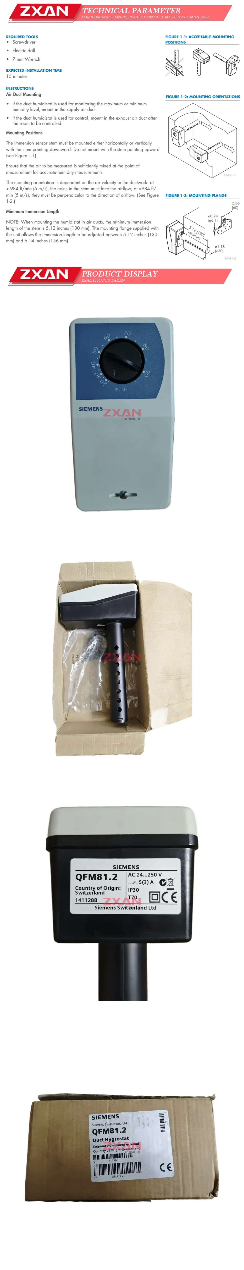 SIEMENS QFM81.2 humidity sensor Description