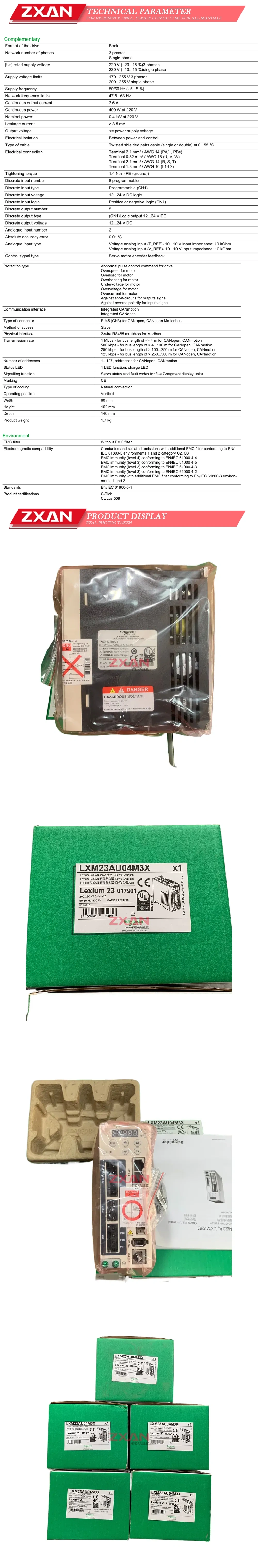 Schneider LXM23AU04M3X Description