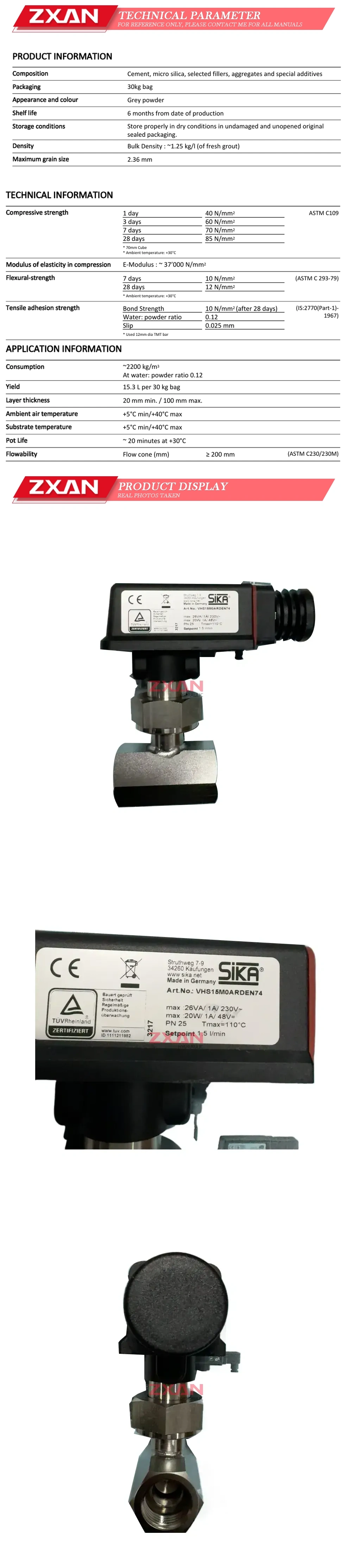 SiKA VHS15M0ARDEN74 Description