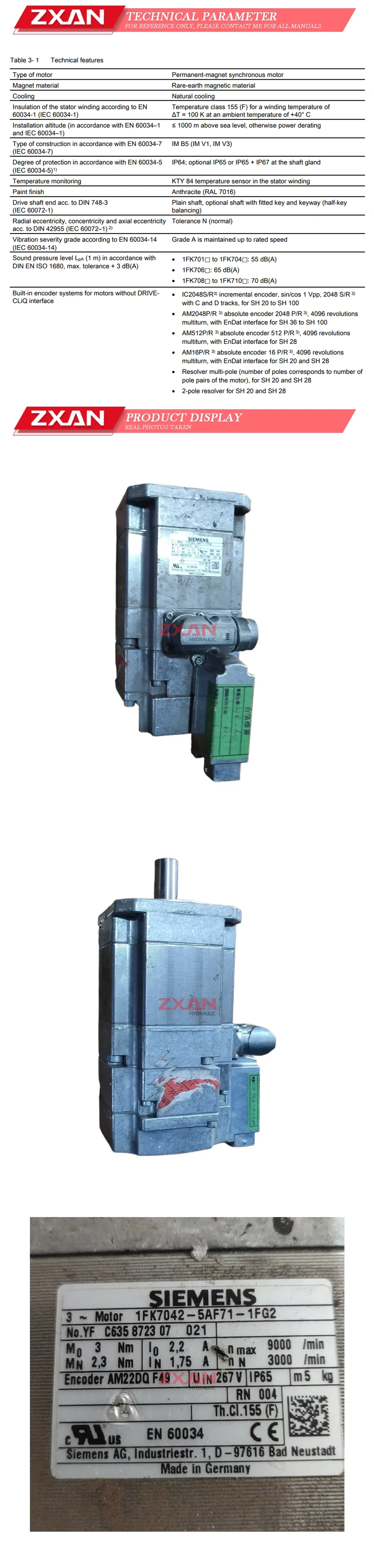 Siemens 1FK7042-5AF71-1FG2 Description