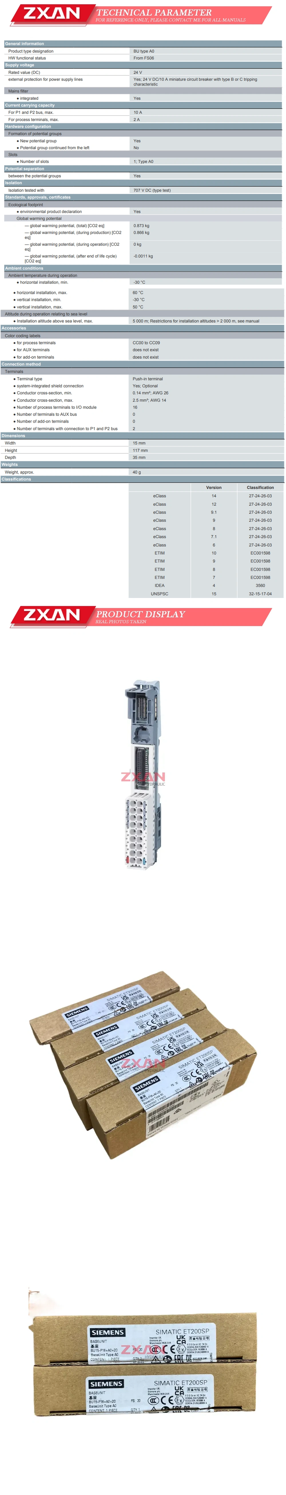 Siemens 6ES7193-6BP00-0DA0 Description