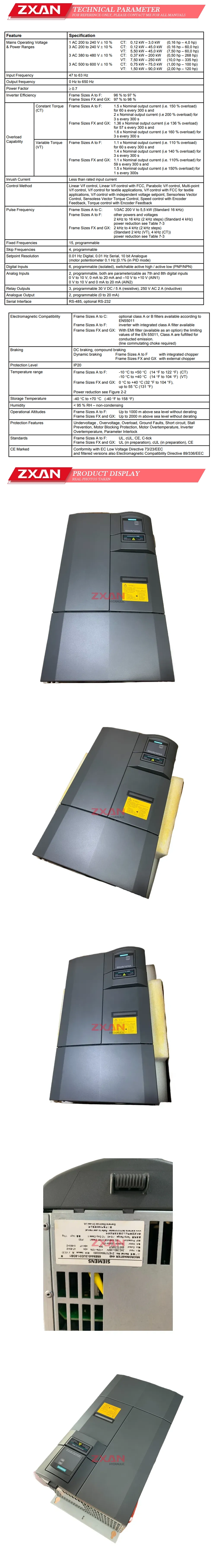 Siemens 6SE6440-2UD31-8DB1 Description