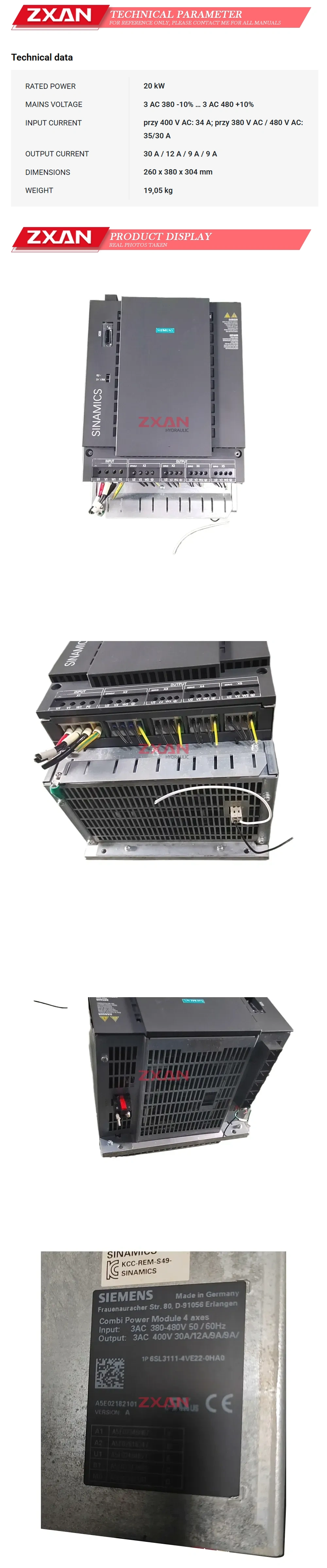 Siemens 6SL3111-4VE22-0HA0 Description