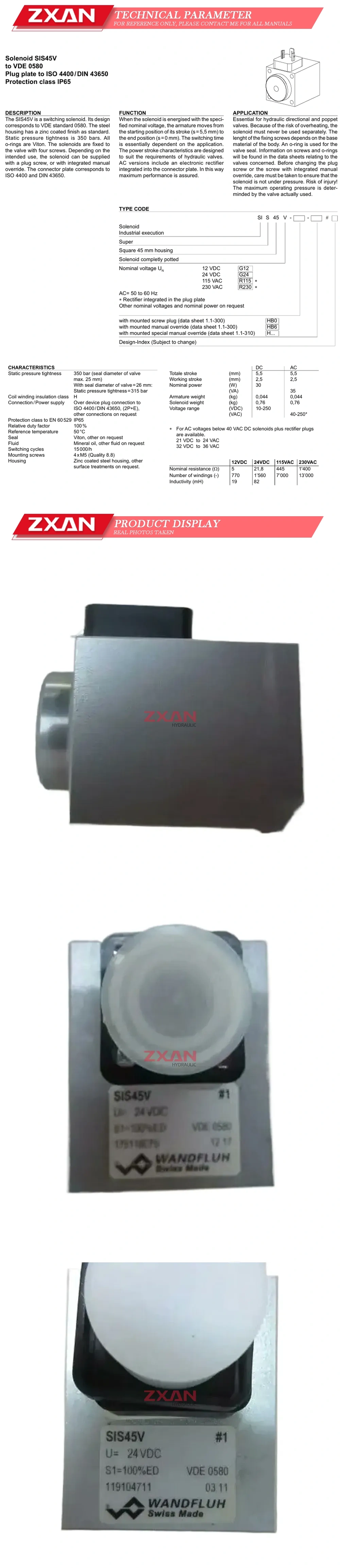 WANDFLUH SIS45V-R230 Description