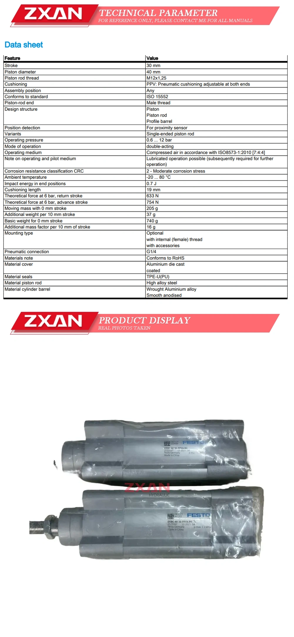FESTO DSBC-40-30-PPVA-N3 Description