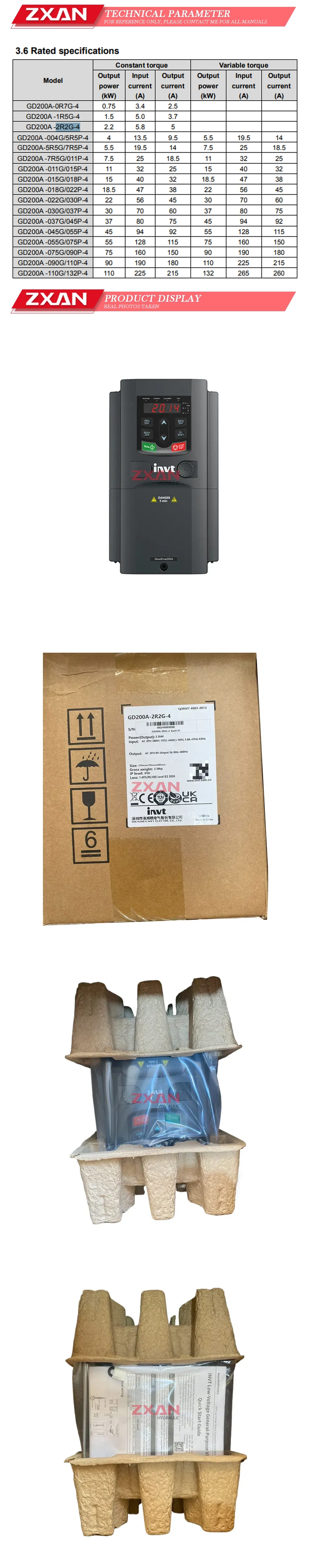 INVT GD200A-2R2G-4 Description
