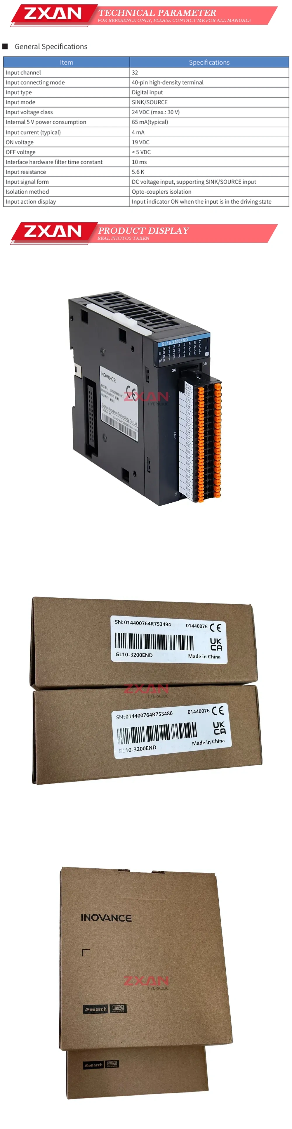Inovance GL10-3200END Description