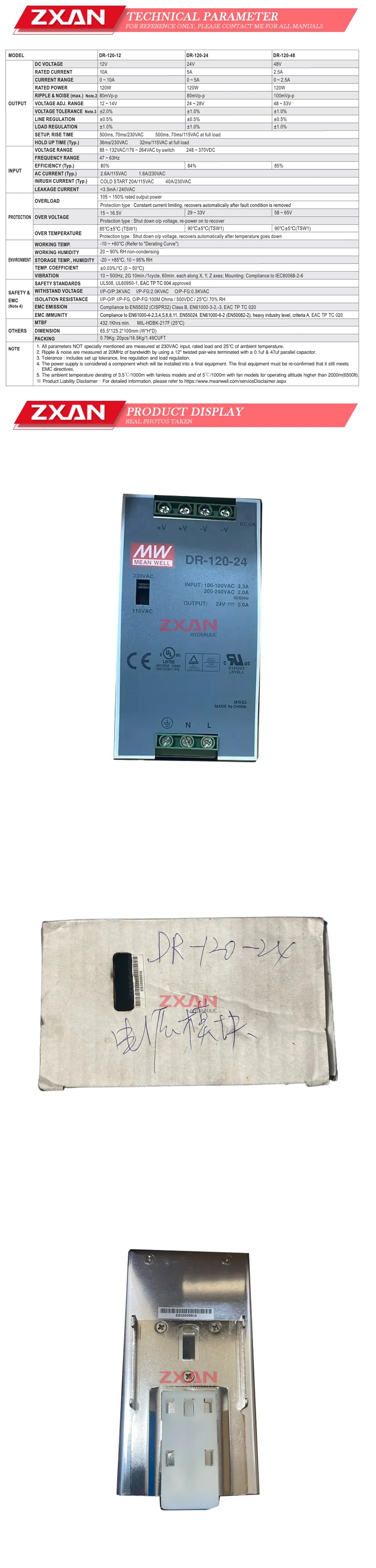 MEAN WELL DR-120-24 Description