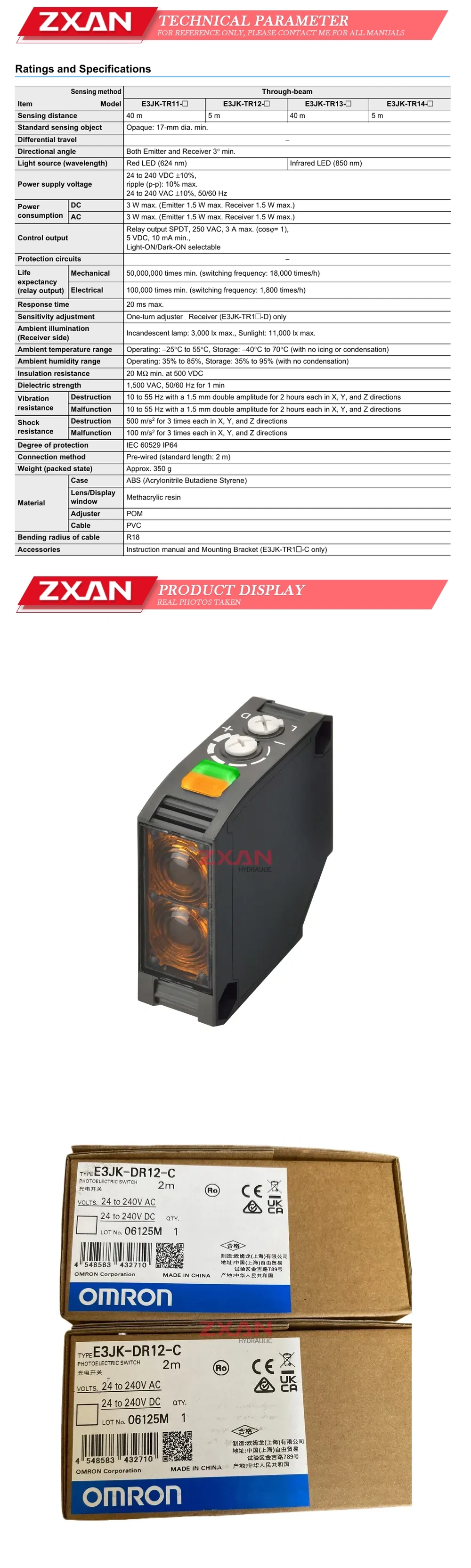 OMRON E3JK-DR12-C Description