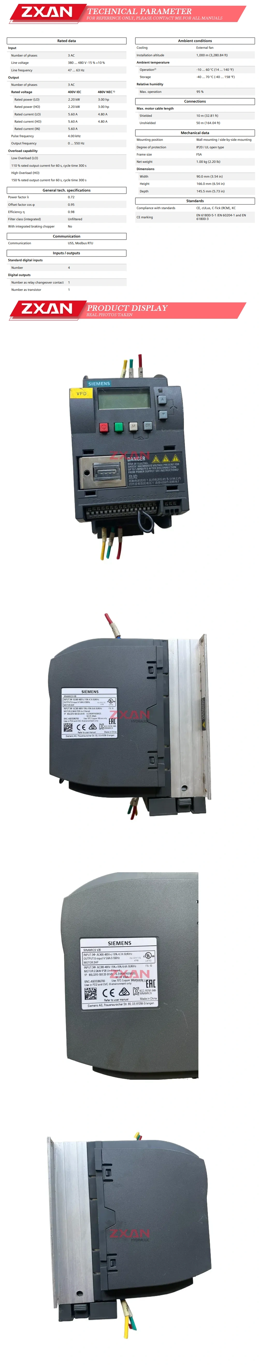 SIEMENS 6SL3210-5BE22-2UV0 Description