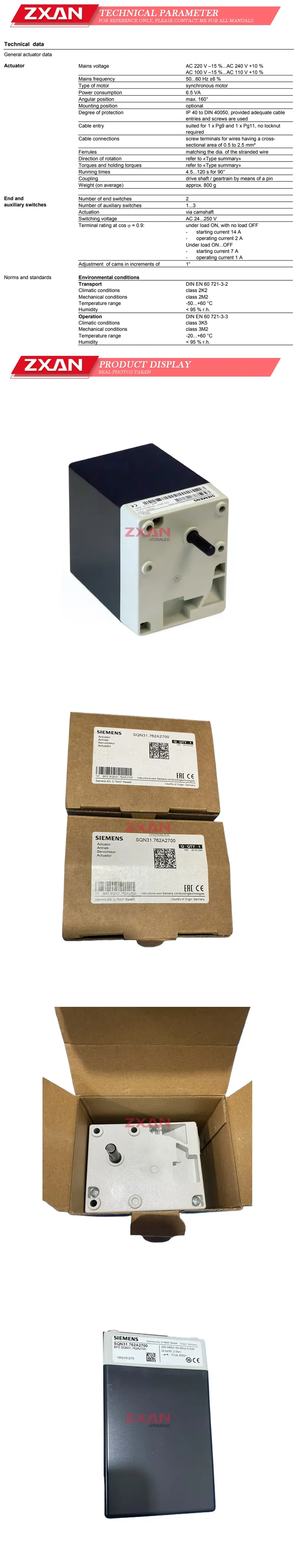 SIEMENS SQN31.762A2700 Description