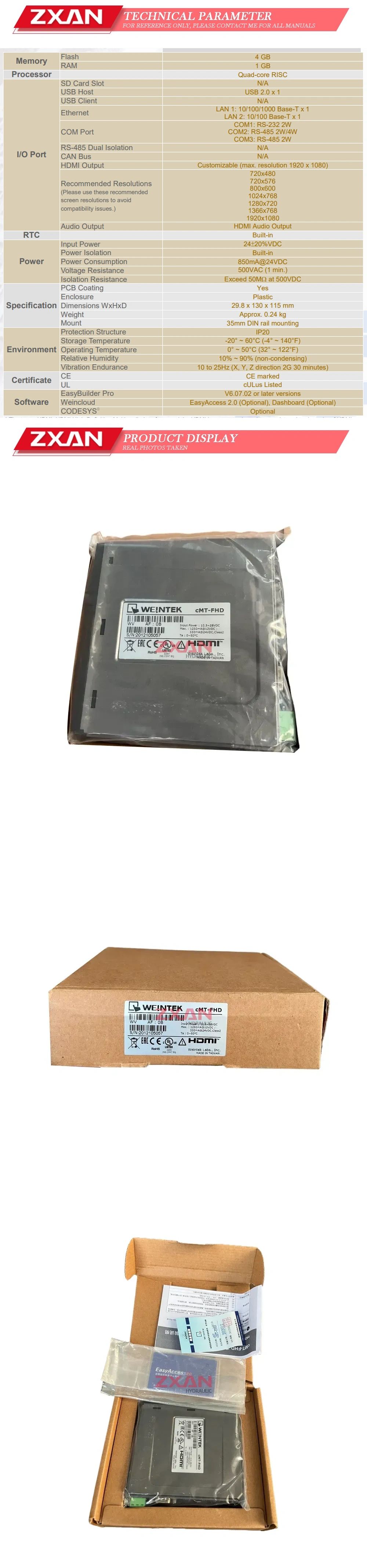 Weintek CMT-FHD Description