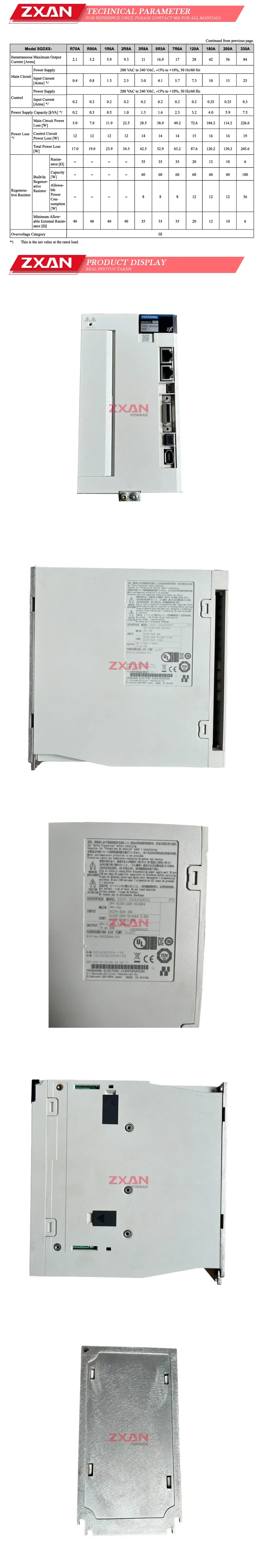 Yaskawa SGDXS-200A40A8002 Description