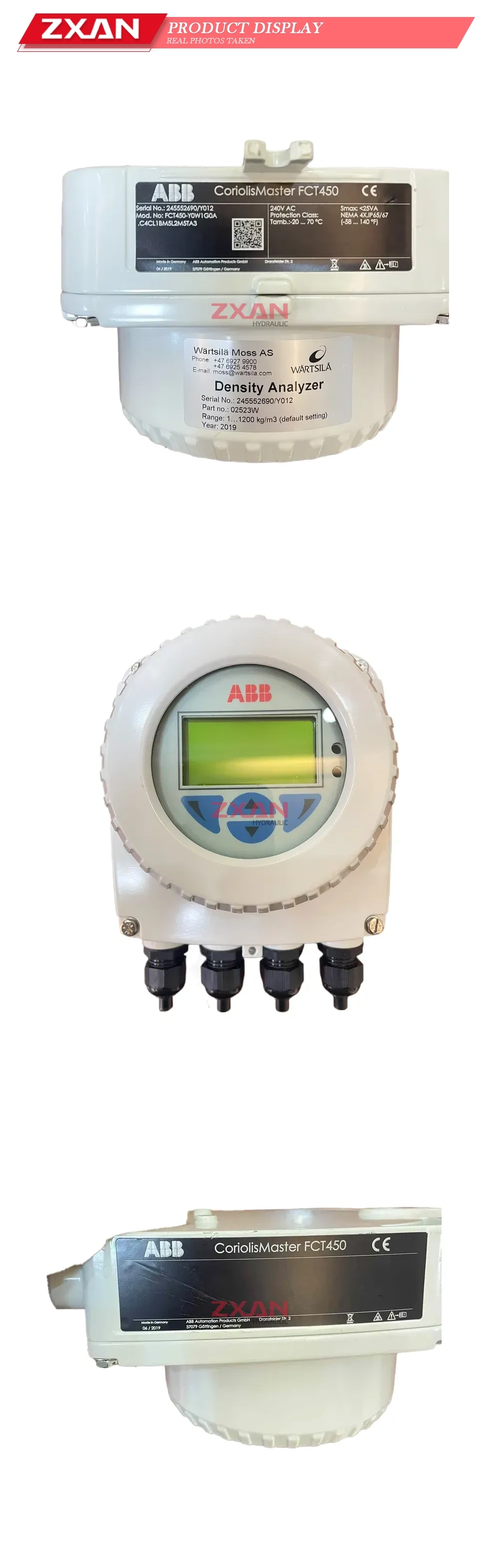 ABB FCT450-Y0W1G0A Coriolis Mass Flow Transmitter / Density Analyzer Description