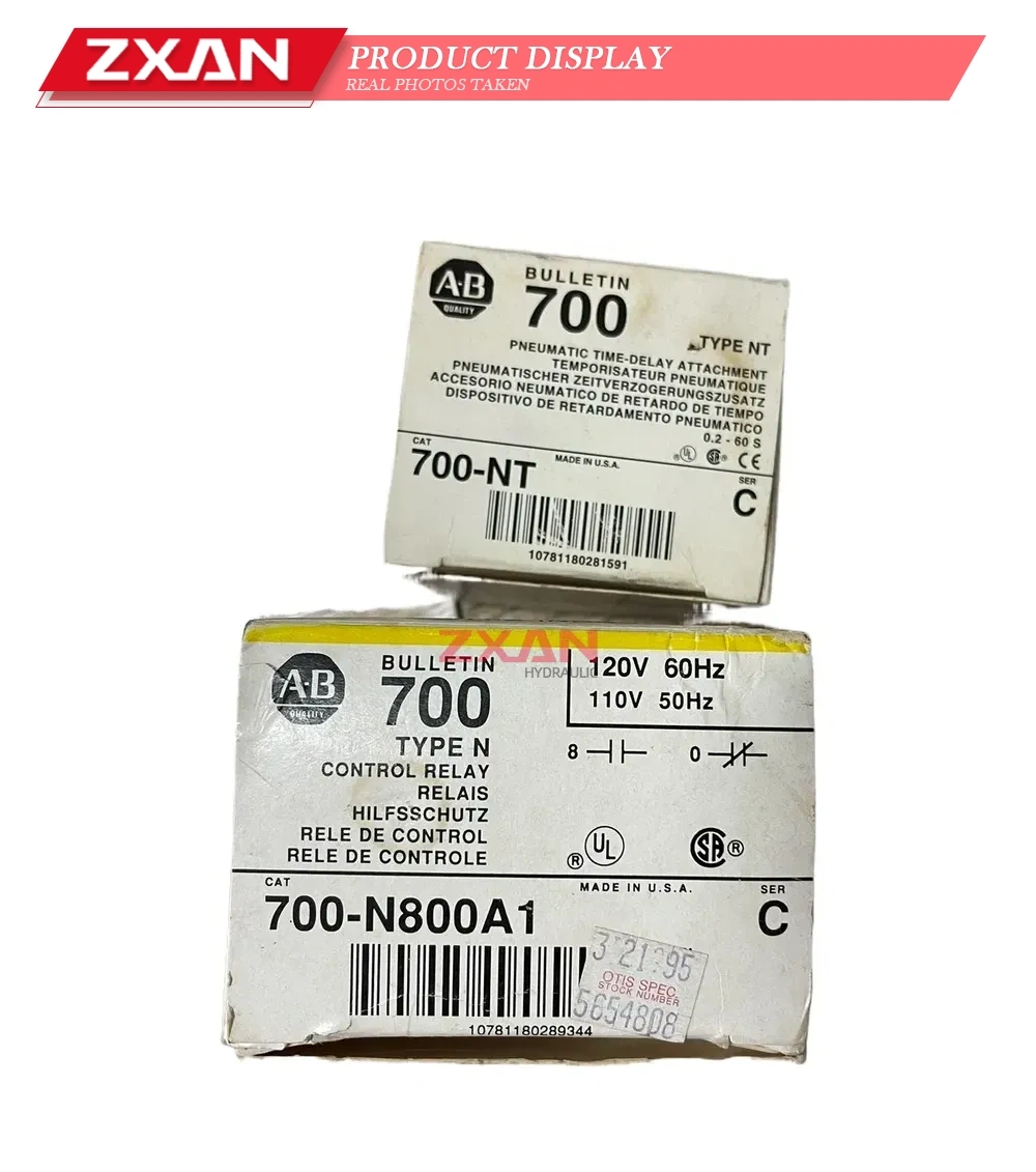 Allen-Bradley 700-N800A1 / 700-NT Control Relay with Pneumatic Time-Delay Attachment Description