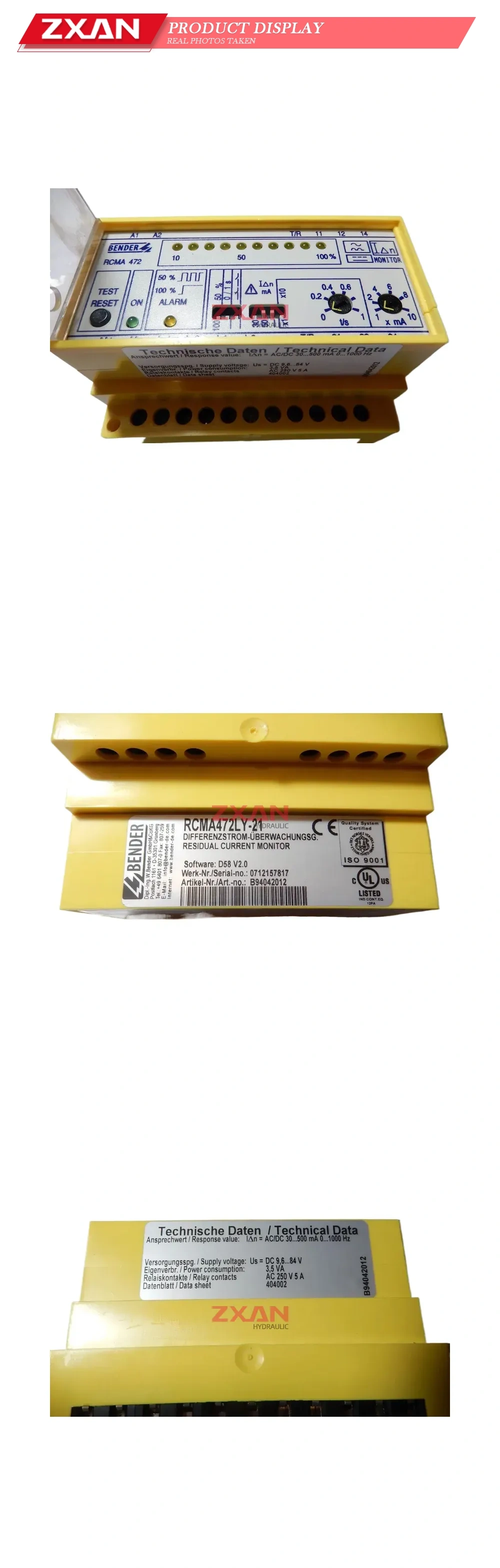 BENDER RCMA472LY-21 Residual Current Monitor Description