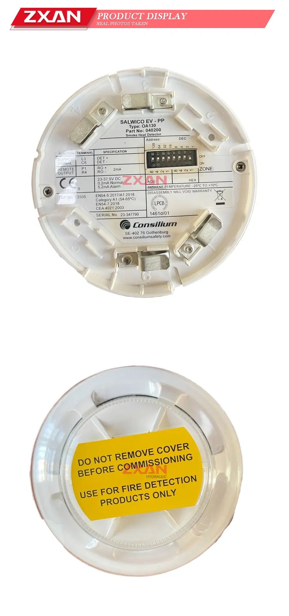 Consilium SALWICO EV-PP OA130 Smoke Heat Detector Description