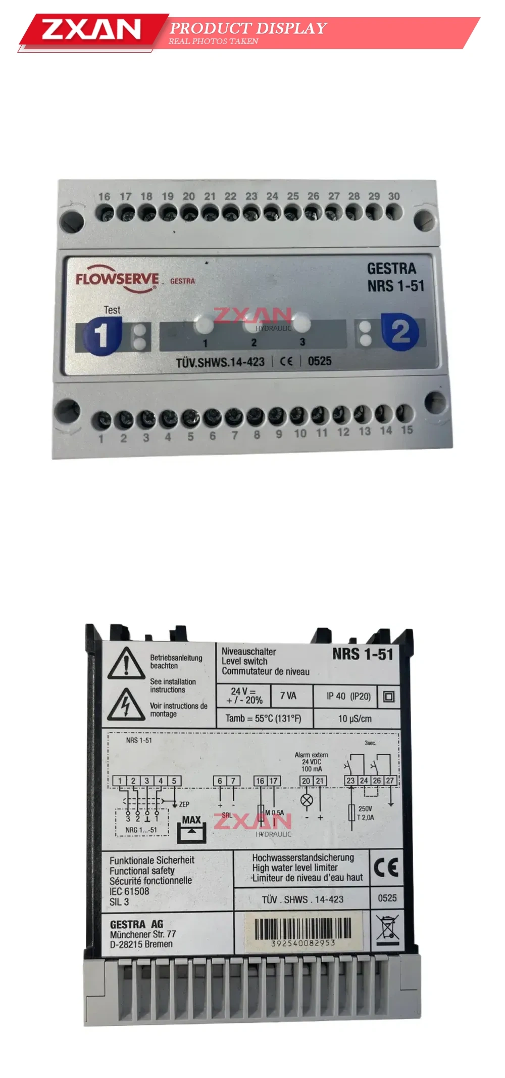 Flowserve Gestra NRS 1-51 Level Switch / High Water Level Limiter Description