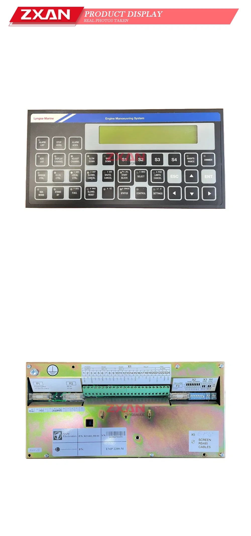 Lyngso Marine EMP 2200-M Engine Manoeuvring System Control Panel Description