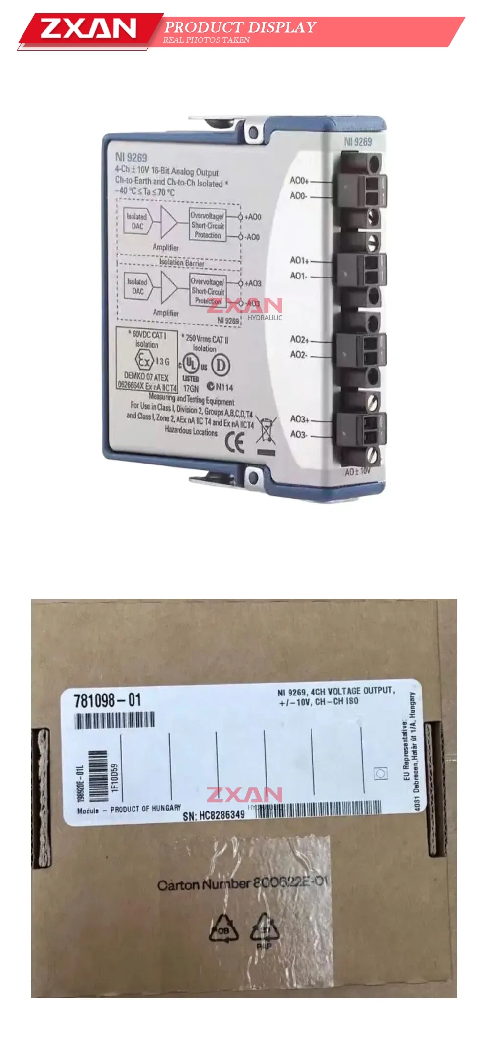 National Instruments NI 9269 4-Channel Analog Output Module Description