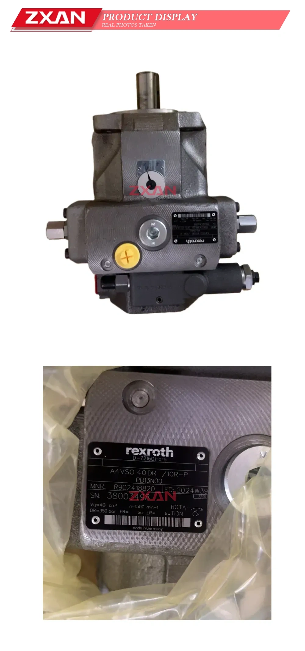 Rexroth A4VSO 40 DR /10R-P PB13N00 Axial Piston Variable Pump Description