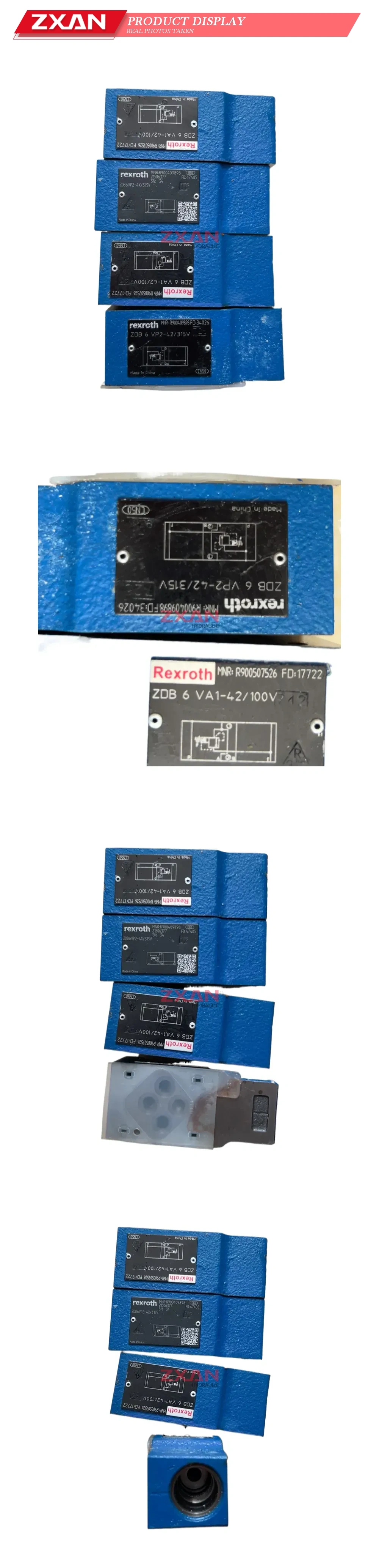 Rexroth ZDB 6 VP2-42/315V, ZDB 6 VA1-42/100V Hydraulic Pressure Relief Valve Description