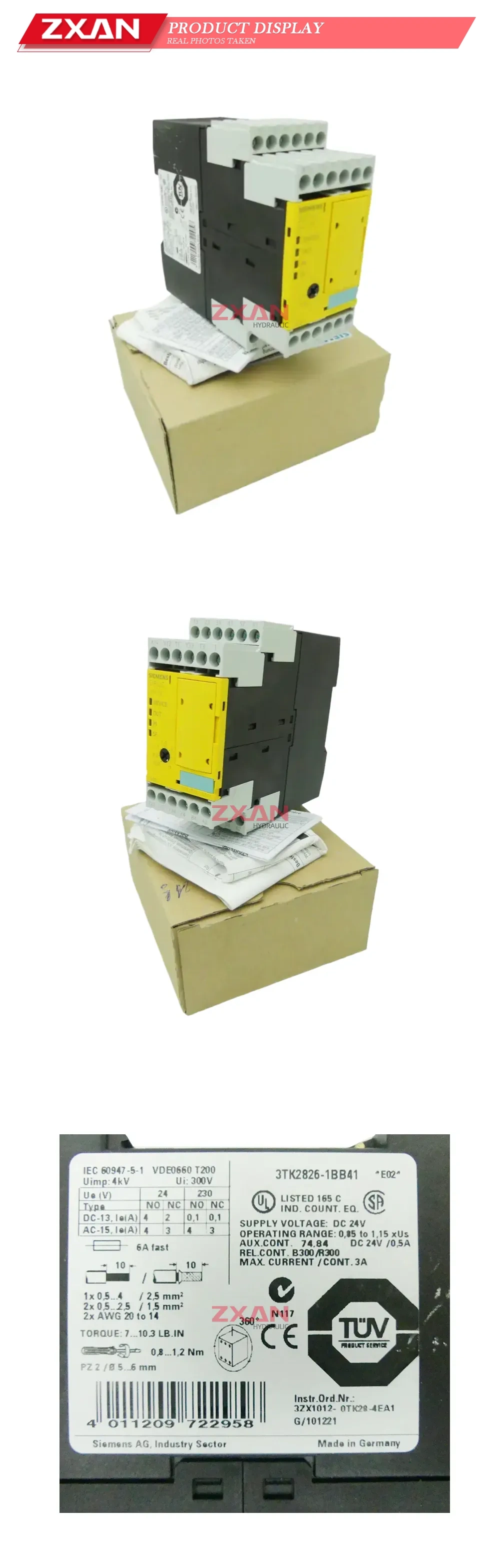 Siemens 3TK2826-1BB41 Safety Relay Module Description