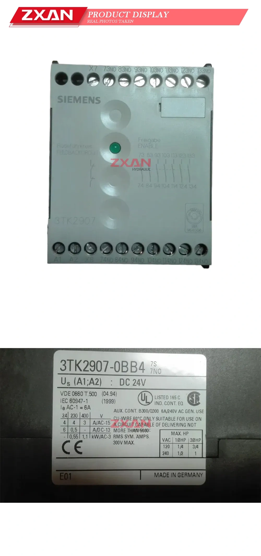 Siemens 3TK2907-0BB4 Safety Relay Expansion Module Description