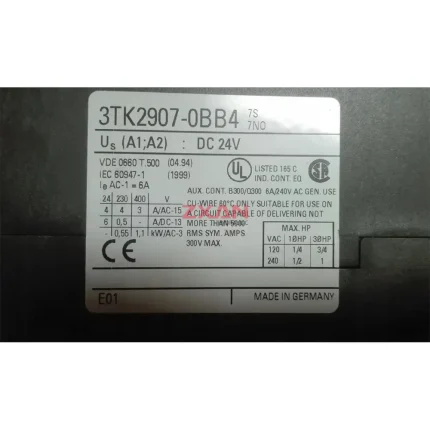 Siemens 3TK2907-0BB4 Safety Relay Expansion Module