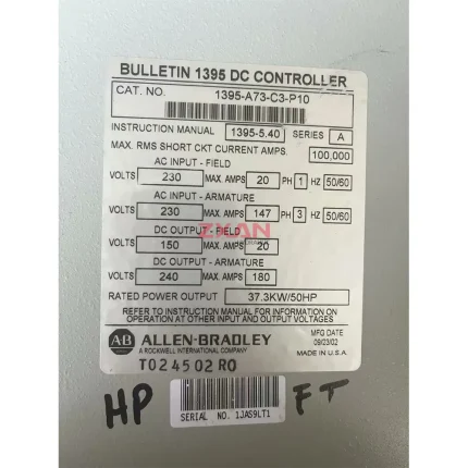 Allen-Bradley 1395-A73-C3-P10 DC Controller