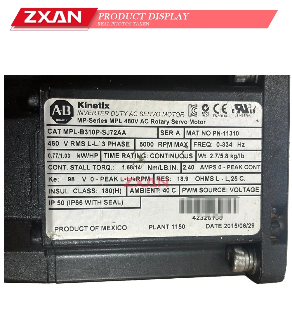 Allen-Bradley MPL-B310P-SJ72AA AC Servo Motor Description