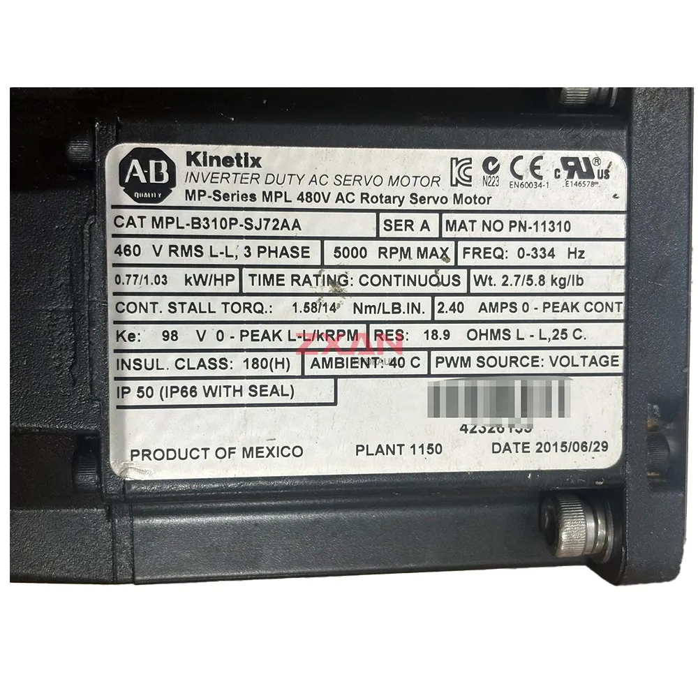 Allen-Bradley MPL-B310P-SJ72AA AC Servo Motor-img1 Allen-Bradley MPL-B310P-SJ72AA AC Servo Motor