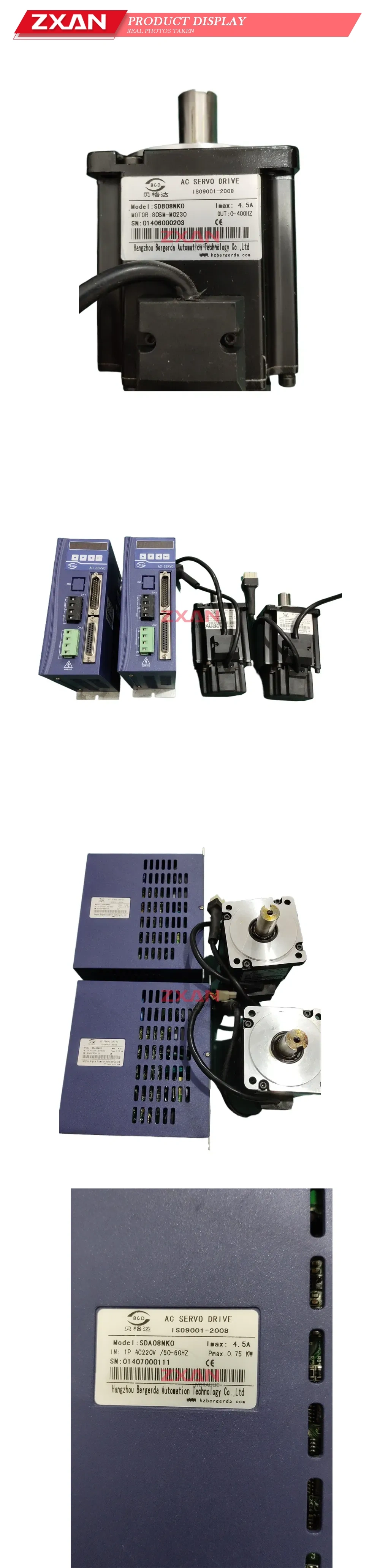 Bergerda SDA08NK0 AC Servo Drive and Motor Description