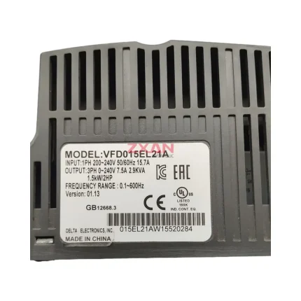Delta VFD015EL21A Variable Frequency Drive (VFD)
