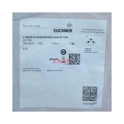 EUCHNER C-M08F03-02X025PV05,0-ES-077793 Connection Cable