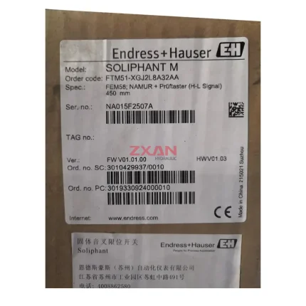 Endress+Hauser SOLIPHANT M (FTM51-XGJ2L8A32AA) Vibrating Fork Level Switch for Solids