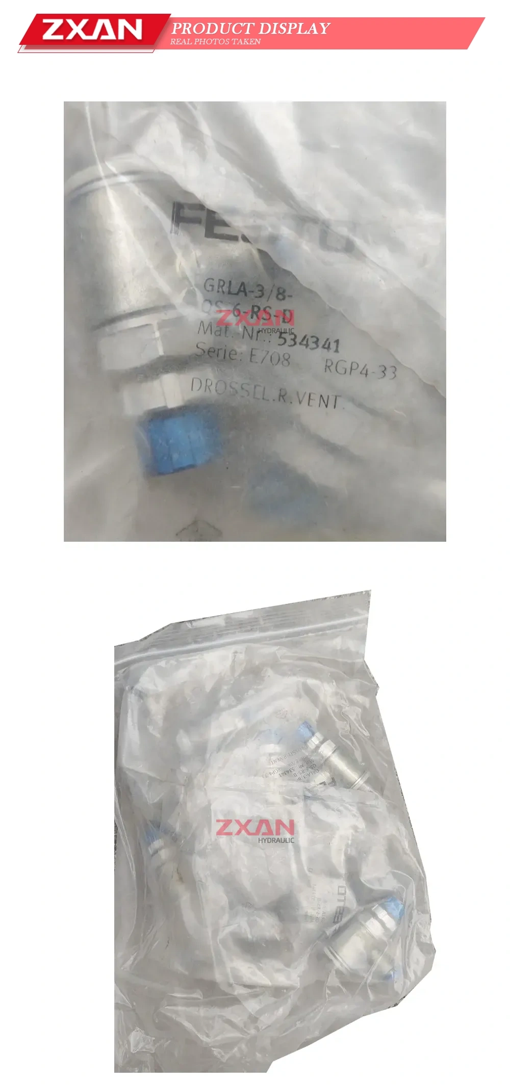 Festo GRLA-3/8-QS-6-RS-D One-way flow control valve Description